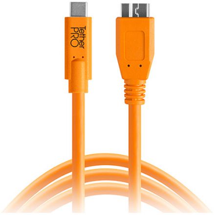 Tether Tools TetherPro USB Type-C Male to Micro-USB 3.0 Type-B Male (4.6m) (CUC3315-ORG)