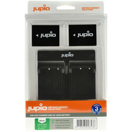 Jupio Kit: 2x Battery W126s 1260mAh + USB Dual Charger 