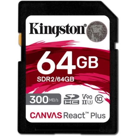 Kingston 64GB Canvas React Plus UHS-II SDXC Κάρτα Μνήμης