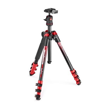 Manfrotto BeFree Travel Τρίποδο με Ball Κεφαλή Red MKBFRA4RD-BH
