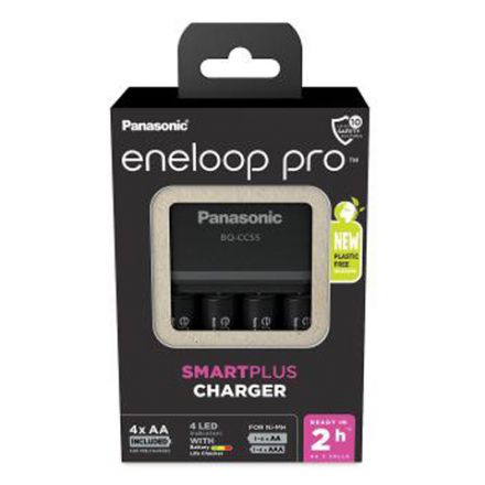 Panasonic Eneloop Smart & Quick Charger BQ-CC55 + 1x4 AA 2500mAh