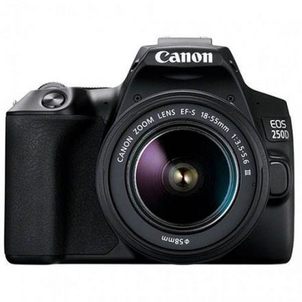 Canon EOS 250D Μηχανή με EF-S 18-55 DC III Φακό Κιτ Μαύρο